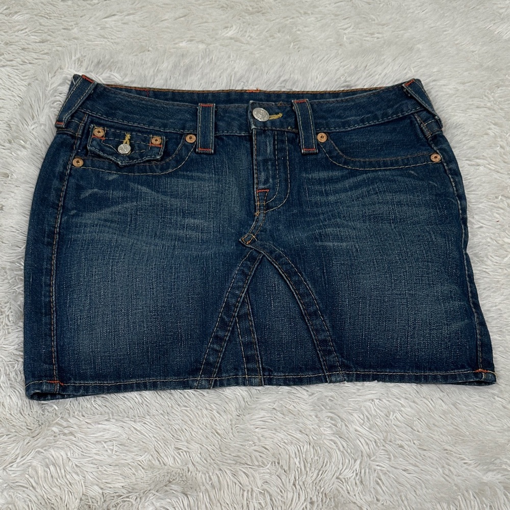 🐬 Vintage True Religion Denim Mini Skirt